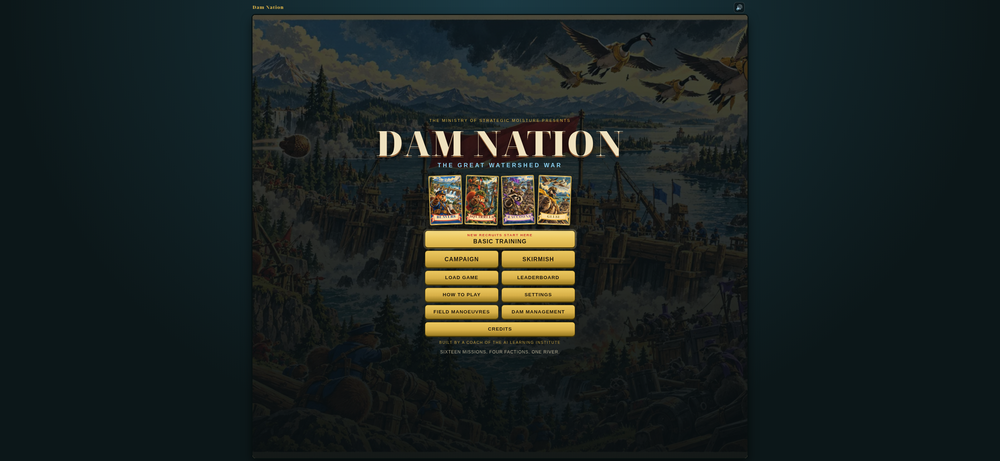 Dam Nation title screen